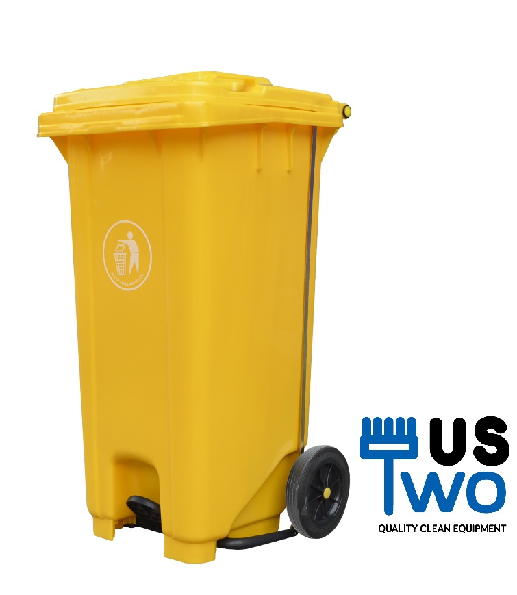 ถังขยะเท้าเหยียบ พร้อมล้อเข็น 120 ลิตร