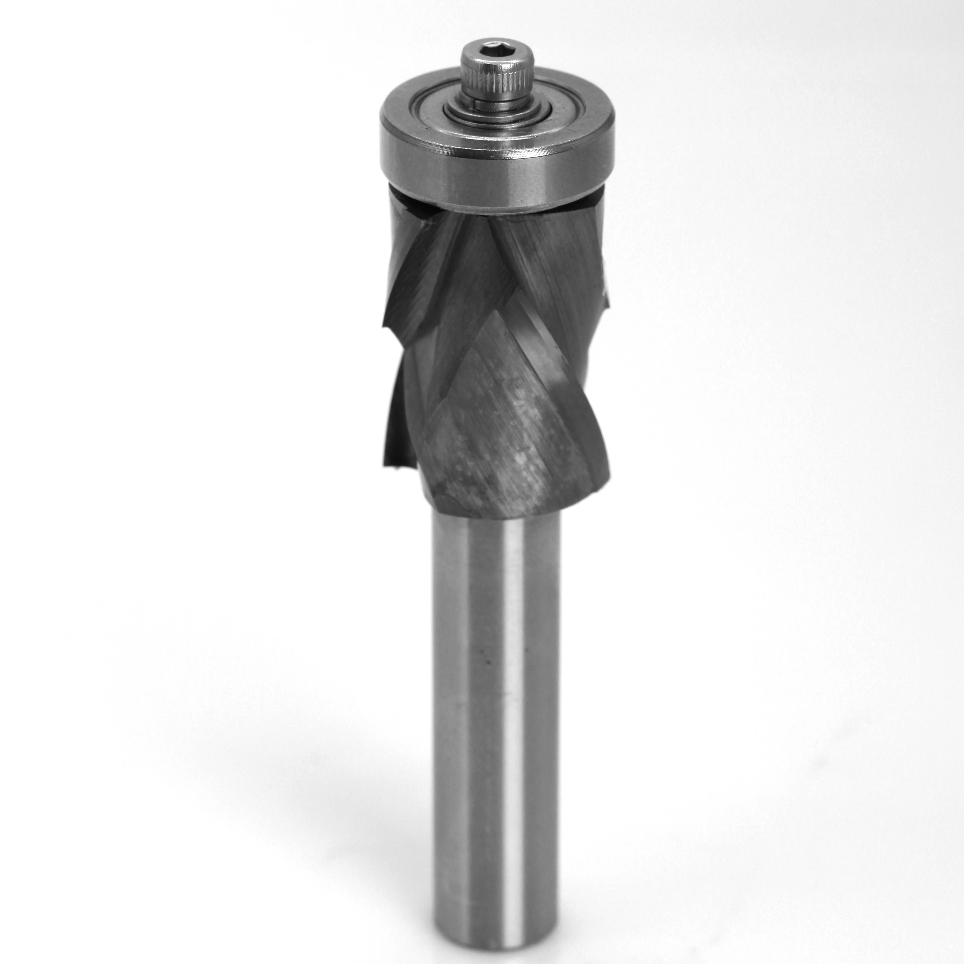 SIT TOOL SIT-UDFT9112 Ultimate Flush Trim Solid Carbide Compression Spiral Bit, 1/2"Shank, 7/8"Cutting Diameter, 1-3/16" Cutting Length - ดอกเร้าเตอร์เกลียวกัดขอบไม้ชนิดคาร์ไบด์ทั้งแท่งสำหรับเก็บขอบ คมเกลียงกัดขึ้นและลง ลูกปืนปลายดอก แกน 1
