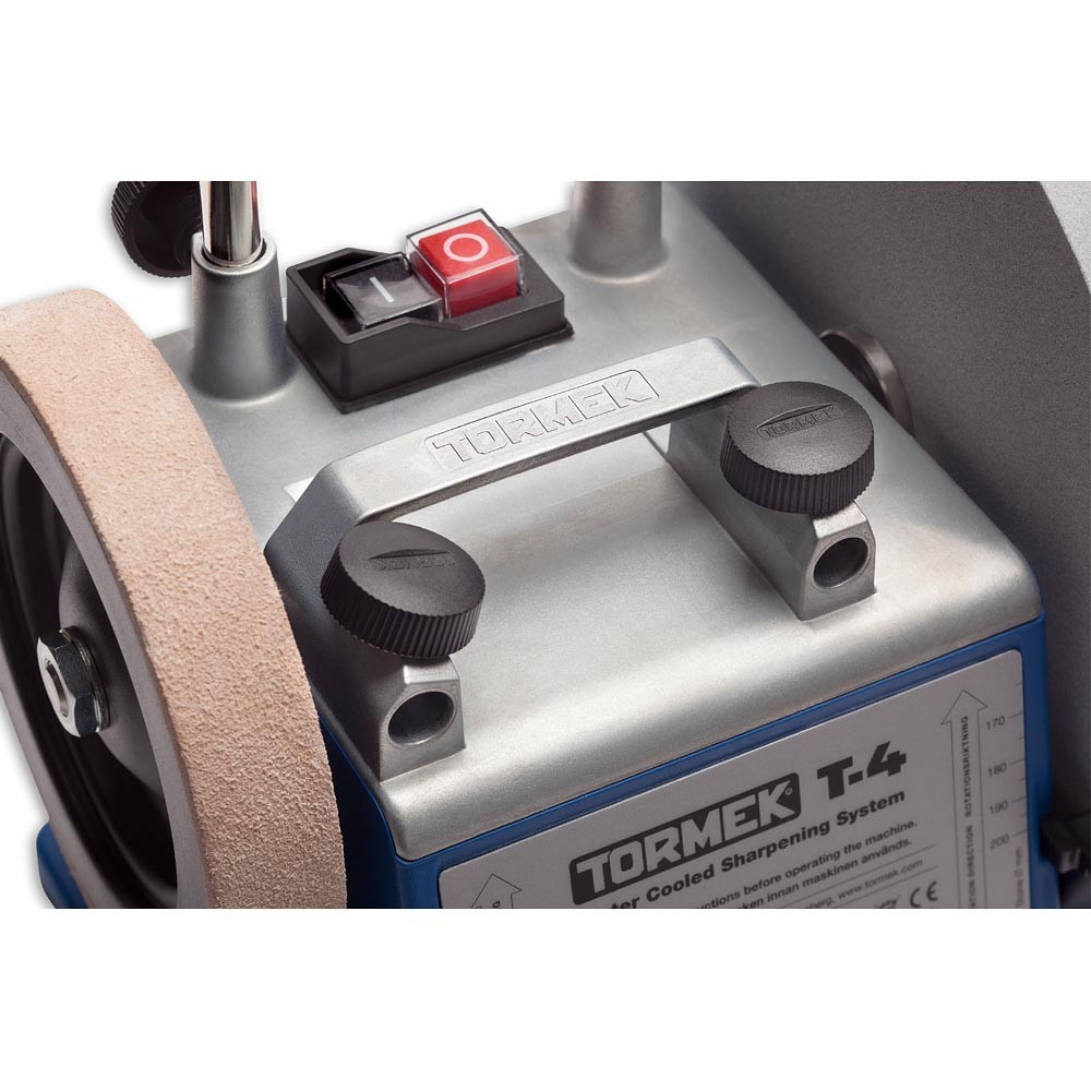 TORMEK T-4 ORIGINAL -8-inch Water Cooled Sharpening with TT-50 Diamond Truing Tool & SE-77 Square Edge Jig-เครื่องลับคมหล่อเย็นด้วยน้ำ 8 นิ้ว Tormek รุ่น T-4 พร้อมตัวปรับหน้าหินด้วยเพชร TT-50 และจิ๊กลับสิ่ว/ใบกบ SE-77 (สินค้าสั่งซื้อล่วงหน้า Pre-order)
