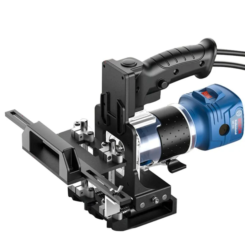 GUNI WN-DF500AL - Premium Loose Tenon (Domino) or Invisible Fastener Opening Punching for Trimmer - ชุดช่วยเจาะเดือย Dimoni หรือเซาะร่องสำหรับฝังอุปกรณ์ฮาร์ดแวร์ชนิดหลบในรุ่นพรีเมียม GUNI WN-DF500AL ใช้ร่วมกับทริมเมอร์