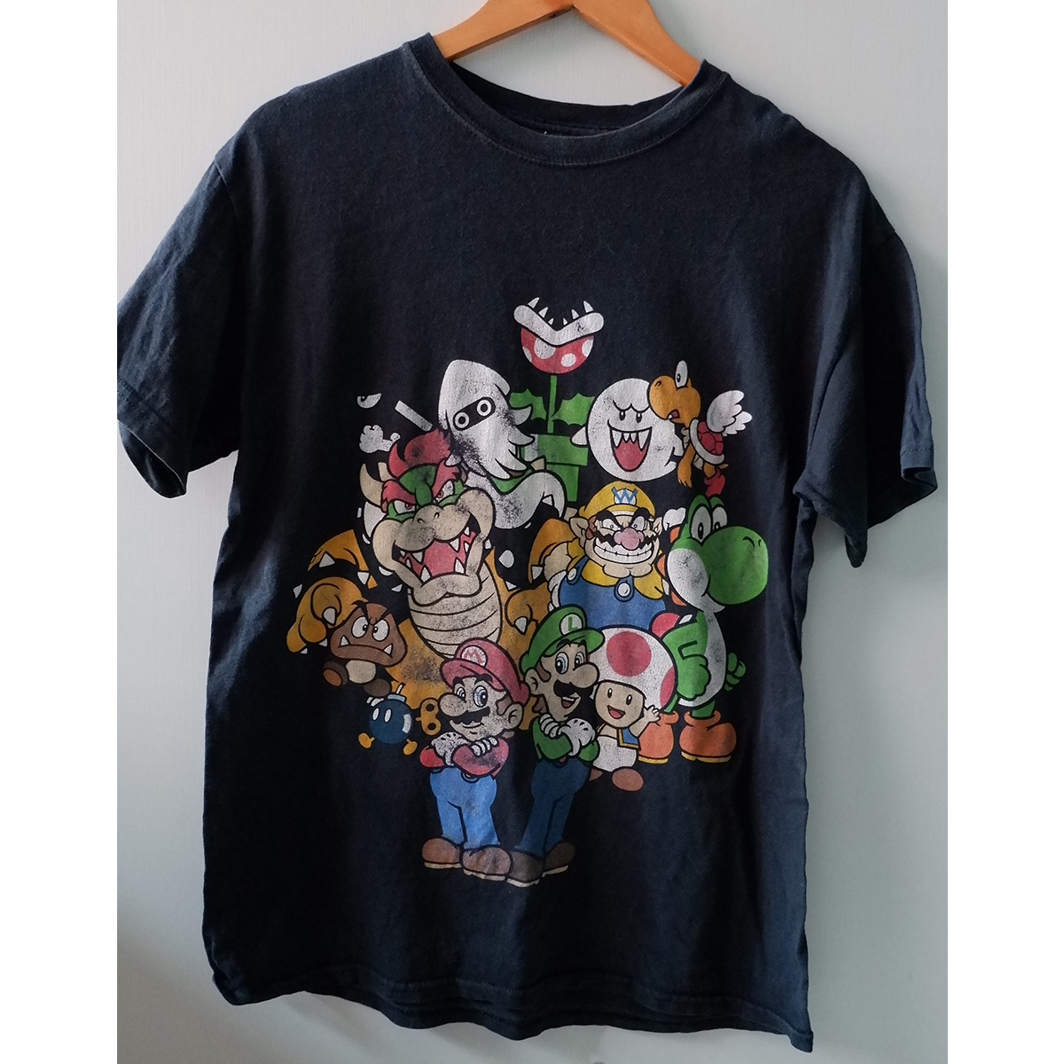 เสื้อยืดวินเทจมือสอง Vintage T-Shirt ลายการ์ตูน Super Mario Bros ซูเปอร์มาริโอ้ มือสอง