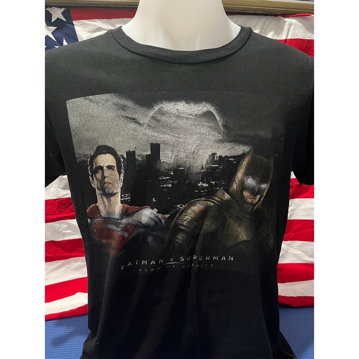 เสื้อยืดวินเทจมือสอง Vintage T-Shirt Super man & Batman งานป้าย DC