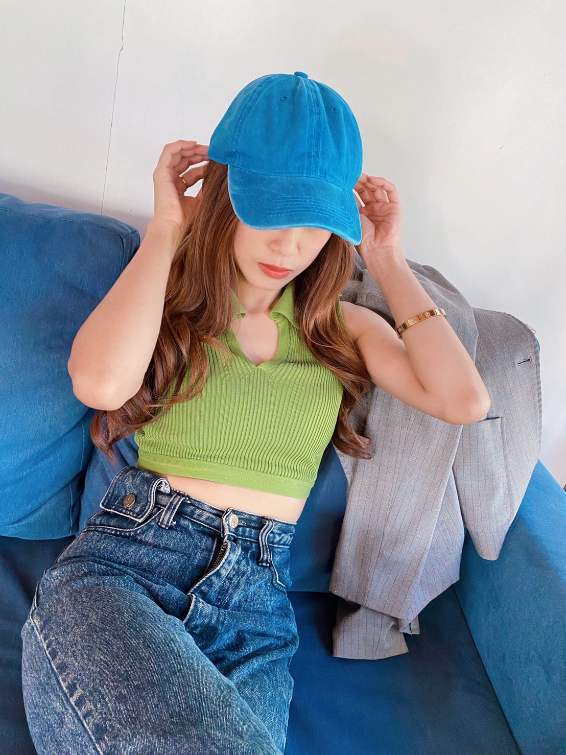 หมวกแก๊ปผ้ายีนส์ฟอก หมวกผ้าฟอกทรงสวย