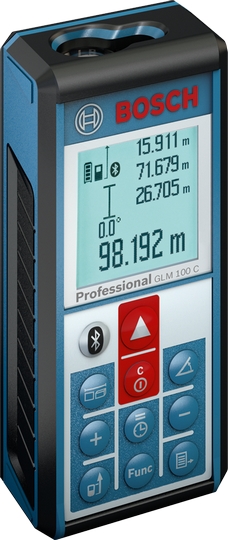 BOSCH GLM 100 C 100m. Laser Measure - เครื่องวัดระยะด้วยเลเซอร์ไกล 100ม. BOSCH รุ่น GLM 100 C - 06010727K0