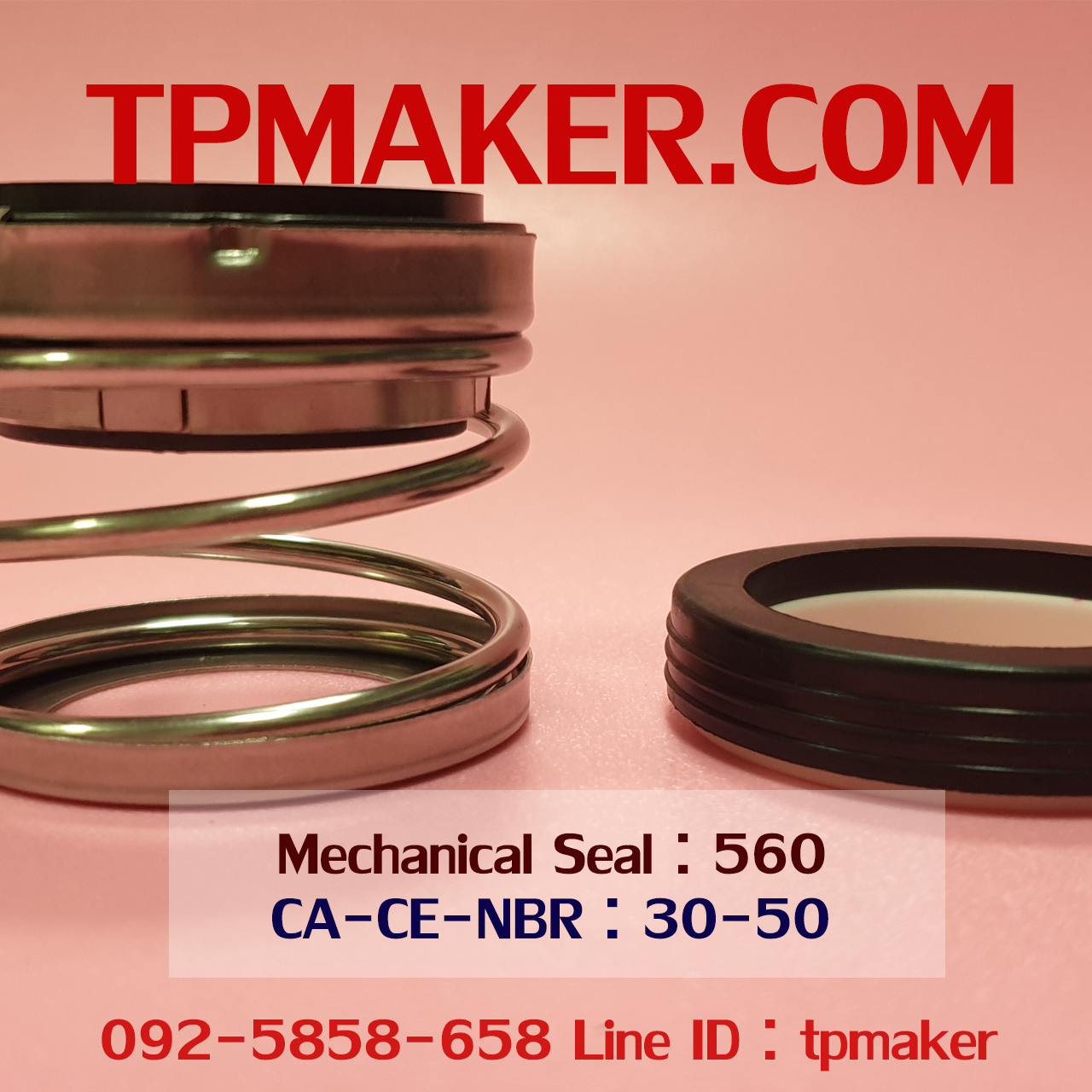Mechanical Seal แมคคานิคอล ซีล : รุ่น560 สปริงตรง : 30-50 CA-CE-NBR