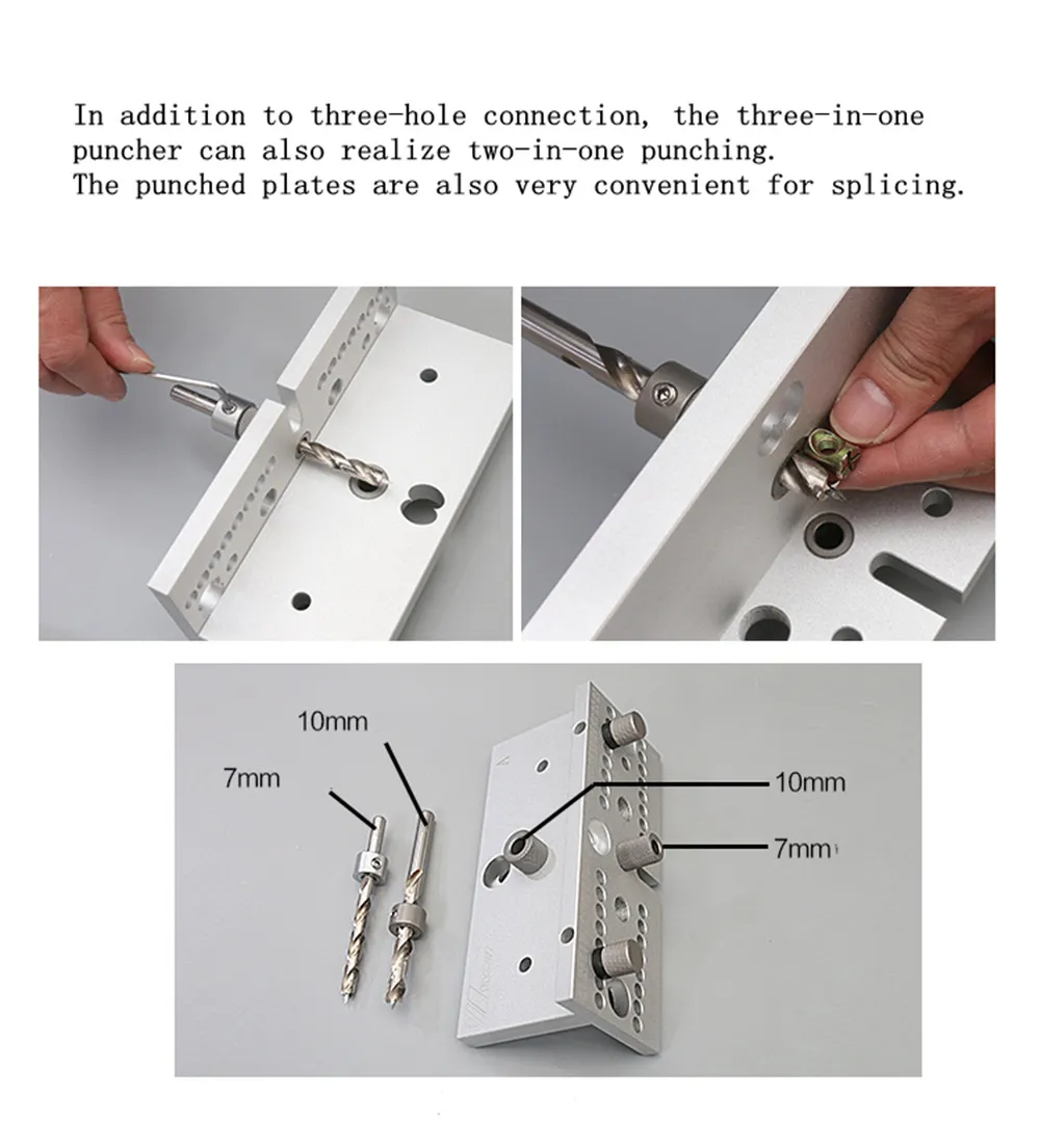 Wnew Doweling Jig, Cam Fitting Drill Guide Jig and Multi Row Puncher JIig - จิ๊กเจาะเดือยกลม จิ๊กเจาะเกือกม้า และเจาะฝังเดือยเหล็กยึดเกือกม้า และรางนำจาะเดือยกลม (สินค้าสั่งซื้อล่วงหน้า Pre-Order)