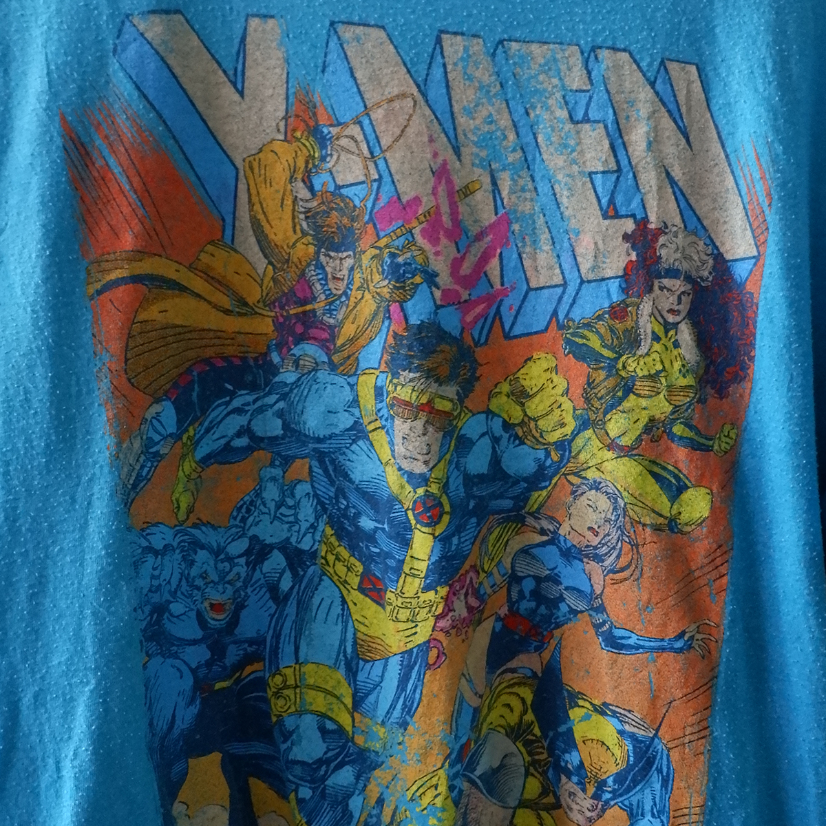เสื้อยืดวินเทจมือสอง Vintage T-Shirt ลายการ์ตูน X-men เนื้อผ้า50/50 งานป้าย Mavel