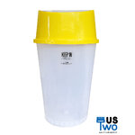 ถังขยะใสทรงกลม ฝาแกว่ง ขนาด 45 ลิตร