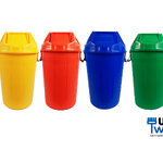 ถังขยะทรงกลม ฝาแกว่ง 100 ลิตร