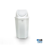 ถังขยะใสหกเหลี่ยม ฝาใส แบบแกว่ง 56 ลิตร