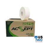 กระดาษชำระม้วนใหญ่ หนา 2 ชั้น ACSEPT