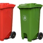 ถังขยะเท้าเหยียบ พร้อมล้อเข็น 120 ลิตร