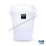 ถังขยะใส ทรงเหลี่ยม ฝาแกว่ง 42 ลิตร