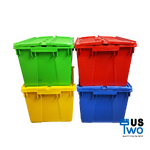 ลังพลาสติกทึบ ฝาพับคู่ 57 ลิตร