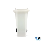 ถังขยะใหญ่พร้อมล้อเข็น 120 ลิตร ฝาเรียบ (สีขาว)