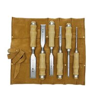 PFEIL Bench Chisel Set, 6-Piece - สิ่วชุด 6 เล่มขนาด 6มม. 10มม. 12มม. 20มม. 26มม. และ 30 มม. ของ Pfeil จากสวิส บรรจุในซองหนัง