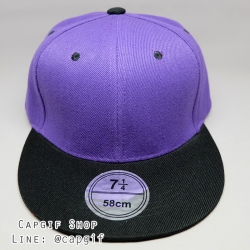หมวกฮิปฮอปสีม่วงปีกดำ
