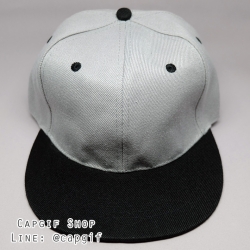 หมวกฮิปฮอปสีเทาปีกดำ