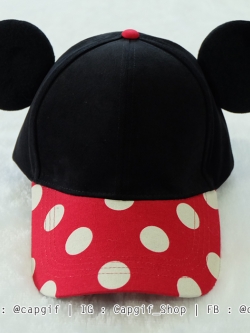 หมวกแก๊ปมิกกี้ดำปีกแดงลายจุด ไซต์ผู้ใหญ่