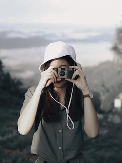 หมวกบักเก็ตแบบมีสายรัด หมวกbucketผูกคาง หมวกปีกกว้างผ้าพีชคอตตอน size : 58cm.