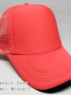 หมวกแก๊ปตาข่ายสีแดงล้วน