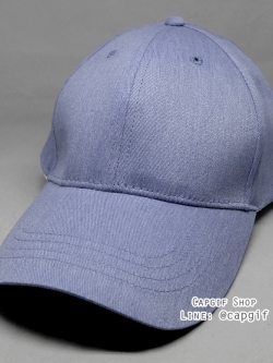 หมวกแก๊ปผ้ายีนสีฟ้าอ่อน