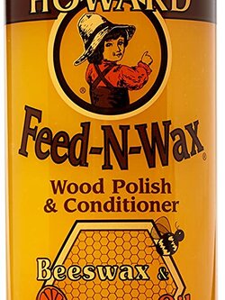 HOWARD Feed-N-Wax Wood Polish & Conditioner, 16 oz. (473mL.) - น้ำมันและแว็กซ์ รักษา ปรับสภาพเนื้อไม้ และเคลือบเงาไม้ มีกลิ่นอ่อนๆจากน้ำมันเปลือกส้ม (Made in U.S.A)