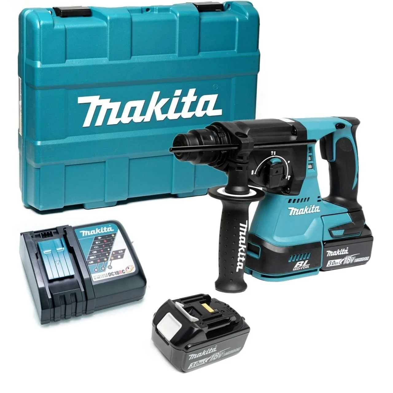 MAKITA DHR242RFE 18V 24 mm. Cordless SDS-PLUS Rotary Hammer Drill - สว่านโรตารี่ไร้สาย SDS-PLUS 24มม. MAKITA รุ่น DHR242RFE (18V 3.0.Ah)